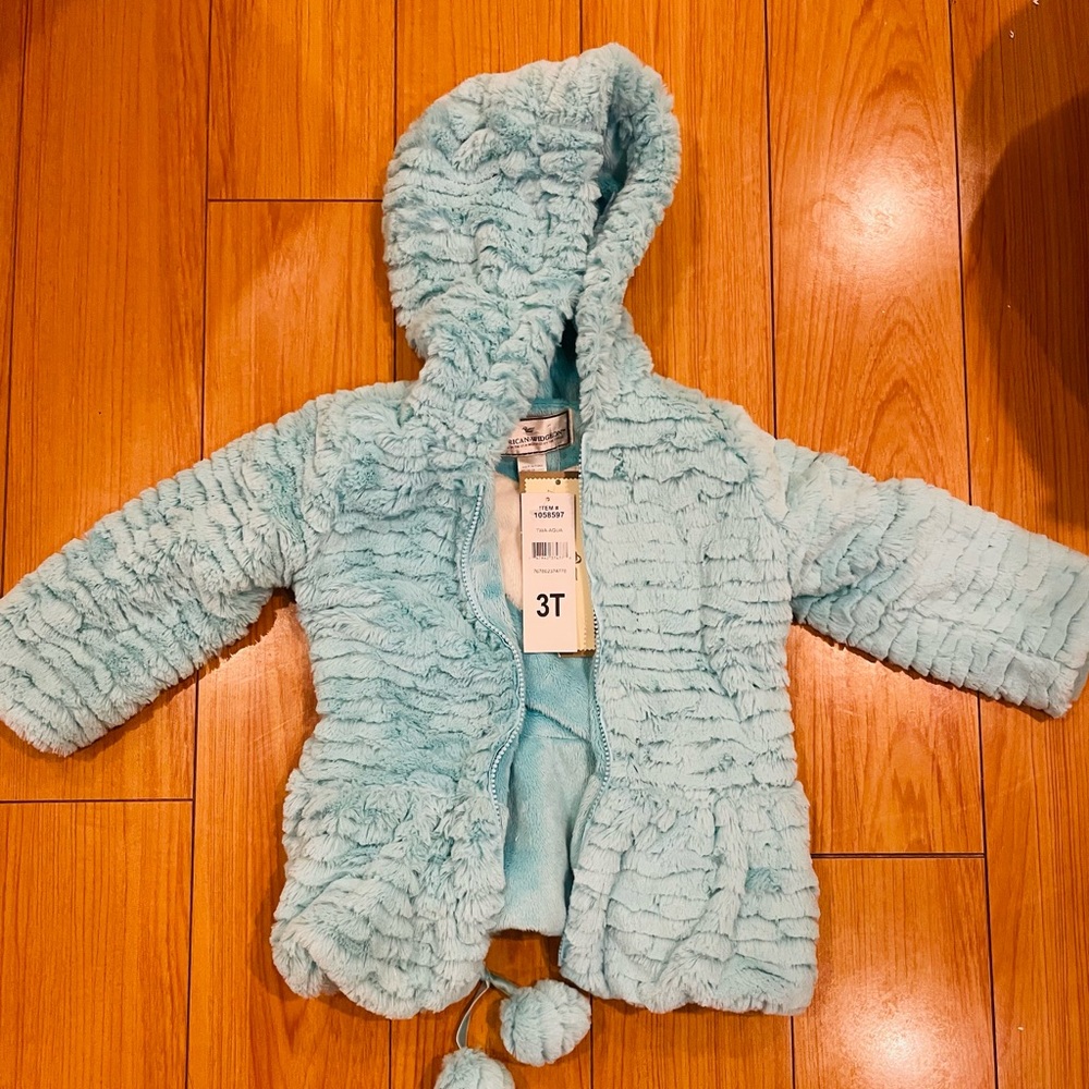 NWT fluffy soft blue hoodie